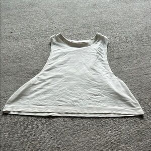 Athleta Cream Boxy Sleeveless Tank Top